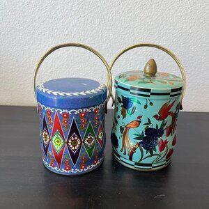 Vintage Metal Tins with Handles // Regal Crown // Made in England